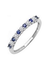 outstanding white gold September birthstone baby ring